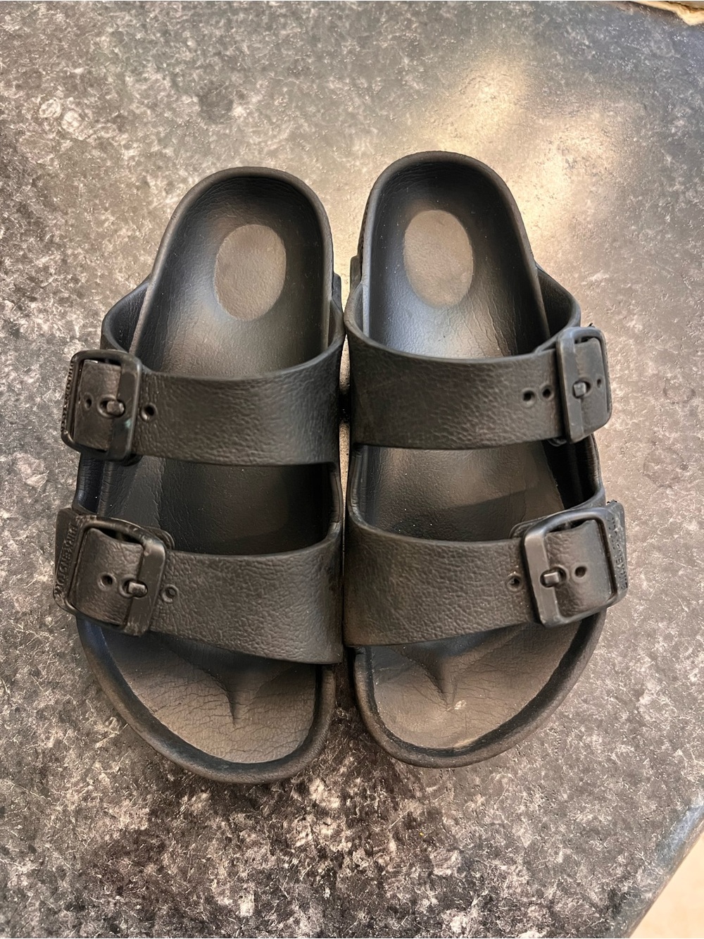 Birkenstock Arizona Eva Kids Black Double Strap Comfort Slides USA Kid’s Sz 10.5